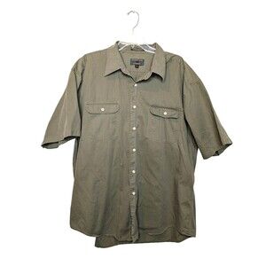 Vintage 90s Colours By Alexander Julian Sz XXL Long Sleeve Army Green SS Cotton